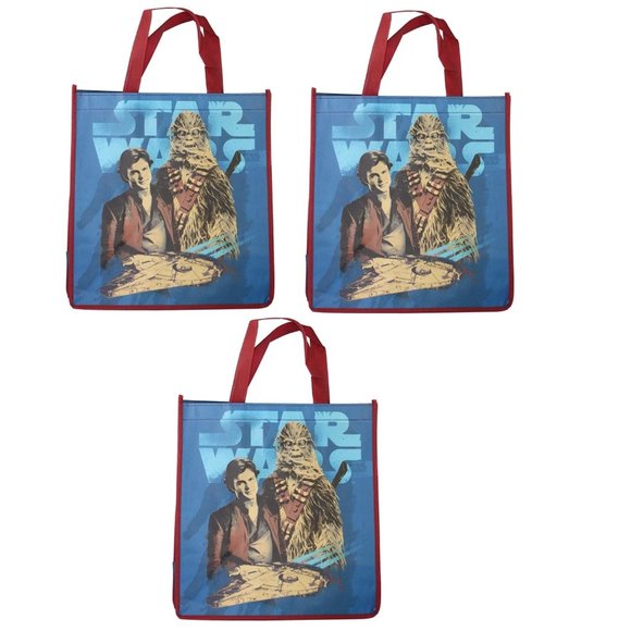 3 STAR WARS Han Solo Chewbacca TOTE Treat Bags NWT - Picture 1 of 1